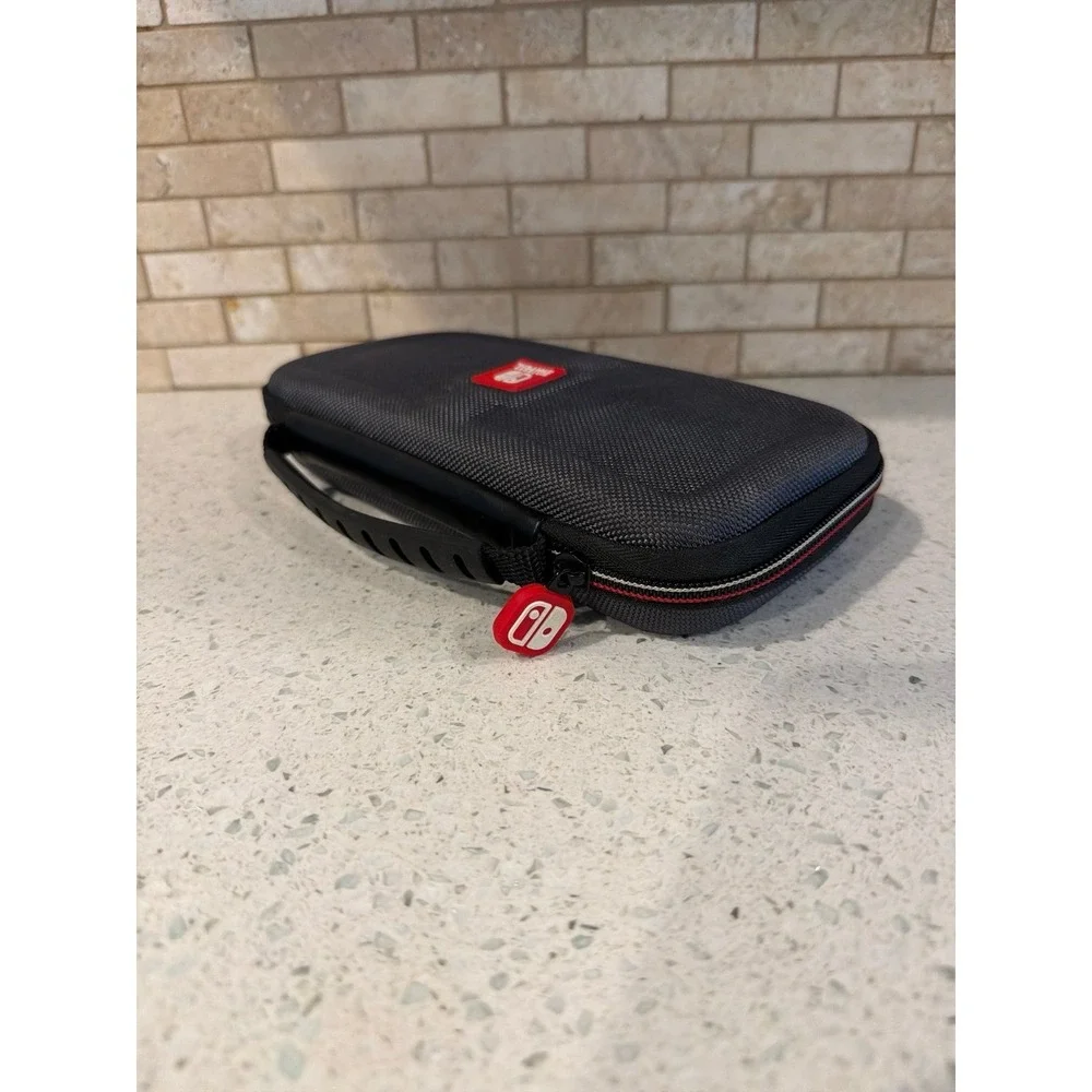 Official Nintendo Switch Deluxe Carrying Case Travel Storage Case Black Red